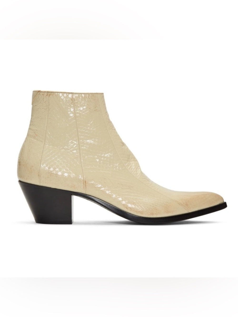 $1895 Saint Laurent Finn Snake Leather Boot 
Size EU 36 US 6
